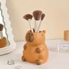 Capybara Pen Holder and Makeup Brush Storage Rack - Fun Design Rubber Desktop Decoration, Makeup Brush and Stationery Storage