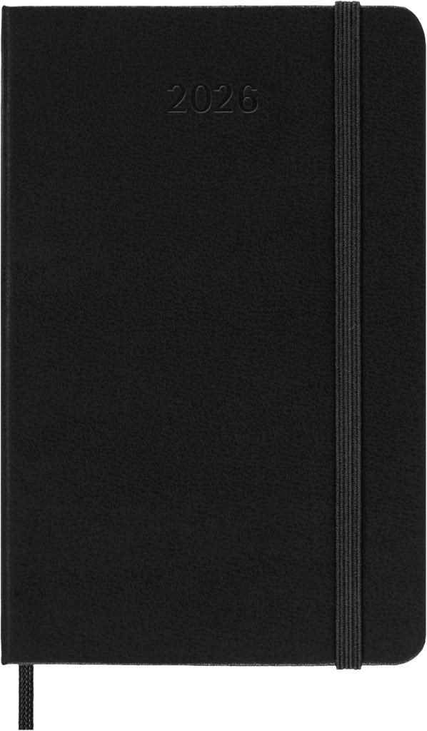 Moleskine 2026 January Daily Pocket Size x DHB12DC2Y26 Planner, Start, 12-Month Diary, (9cm 14cm), Hardcover, Black,