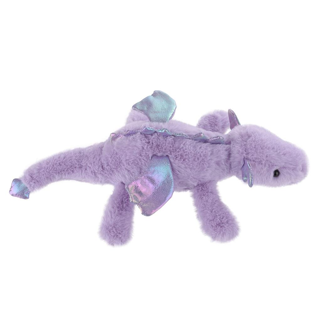 Apricot Lamb Purple Lying Dragon Plush Toy, Soft and Cute, Fluffy Purple Lying Dragon 38cm, Suitable for Boys and Girls