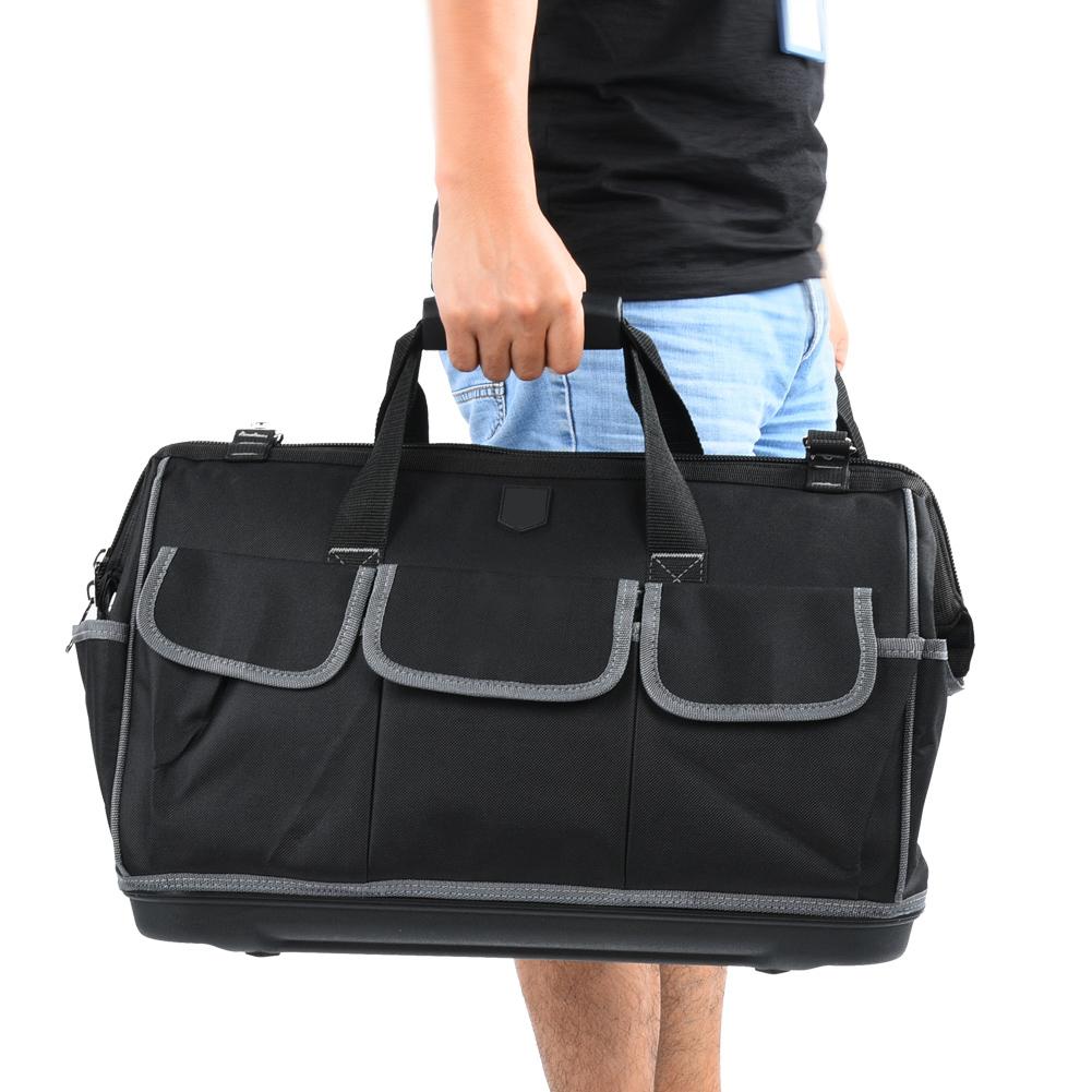 20in Plastic Bottom Bag Gray Hand Hardware Tool Bag for MultiPurpose 470 x 340 x 230mm