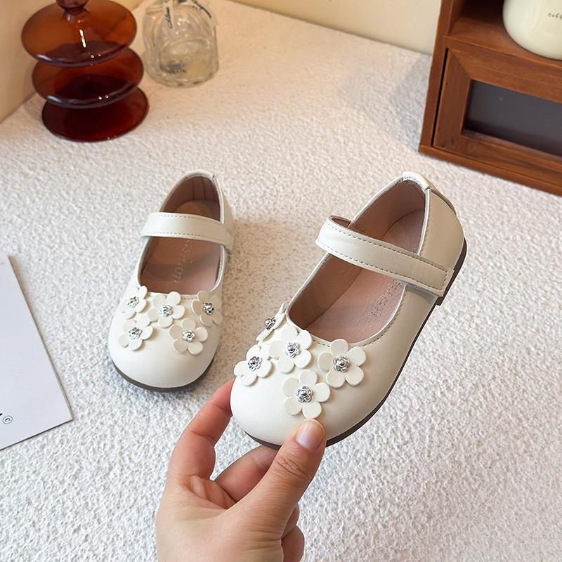Dívčí kožené Mary Jane boty s měkkou podrážkou - Sladký styl, Protiskluzové dětské princeznovské boty