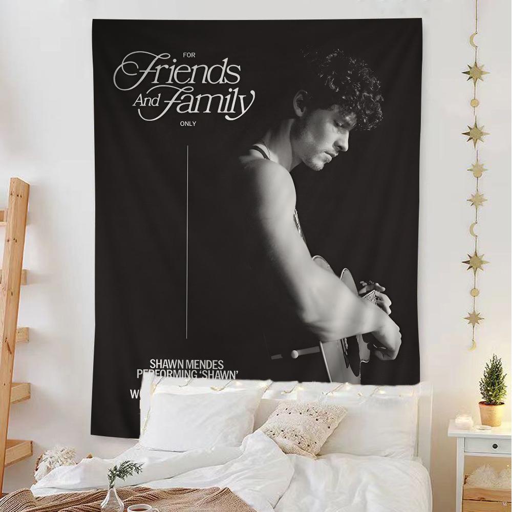 Zpěvák Shawn Mendes Hippie Nástěnné Tapiserie Umění Sci-Fi Místnost Domácí Dekorace Kawaii Dekorace Místnosti