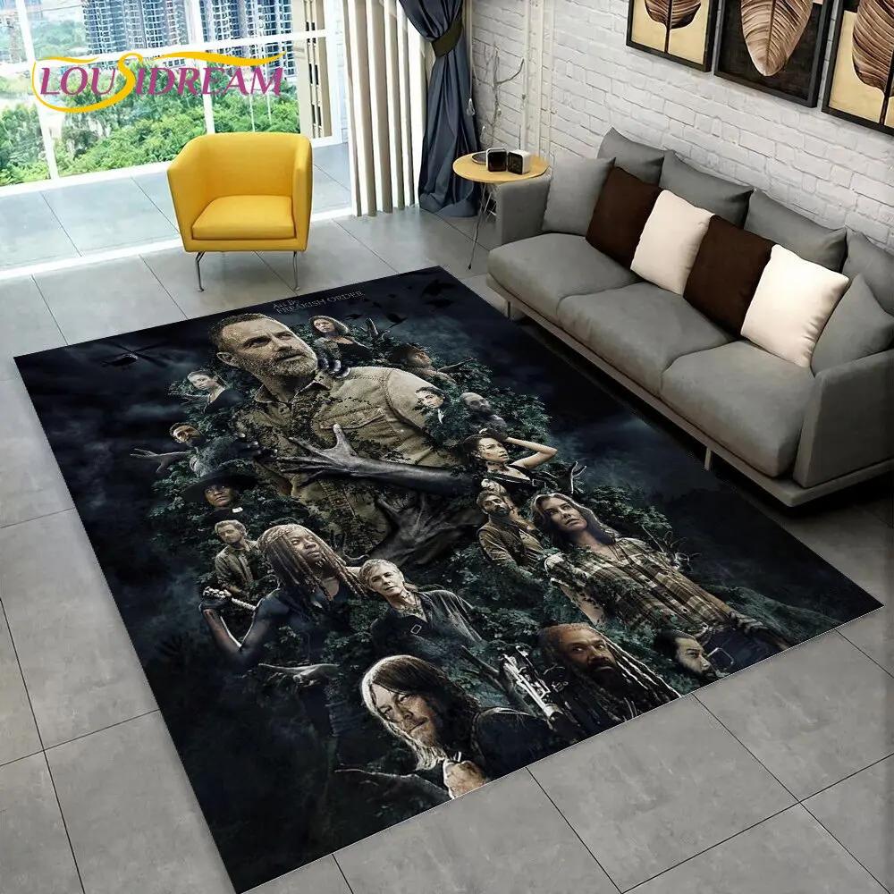 The Walking Dead Horror Area Rug Large,Carpet Rug for Living Room Bedroom Sofa Doormat Decoration,Kids Play Non-slip Floor Mat