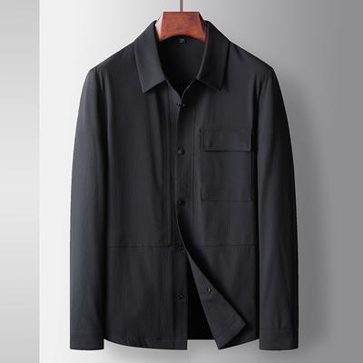Herrenjacke Frühling und Sommer Herren Casual Revers Tooling Version Oberteil Mittelalterlich und Jung Leichter Luxus Business Dünne Jacke