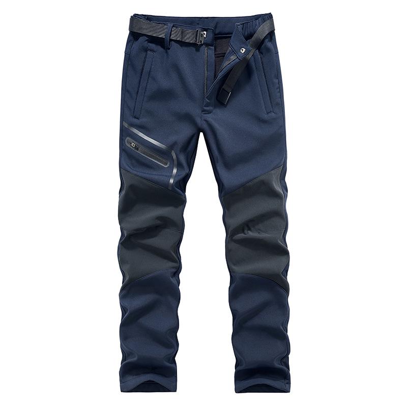 

Мужские ветрозащитные водонепроницаемые флисовые брюки софтшелл, больших размеров, с толстым вельветом для осени/зимы - Идеальны для катания на лыжах и активного отдыха 4XL