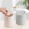 1pc- Mini Desktop Bin Small Trash Can Tube with Cover Bedroom Trash Can Garbage Can Clean Workspace Storage Box Home Desk