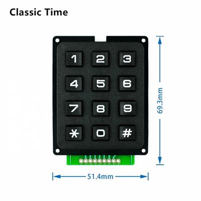 Matriz de teclado numérico de 4 x 4 x 3 con 12 teclas y 16 teclas, módulo de teclado numérico para Arduino