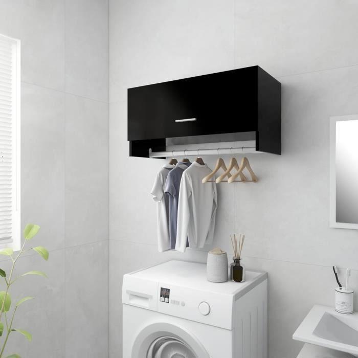 VidaXL Garde-robe Noir 70x32,5x35 cm Aggloméré