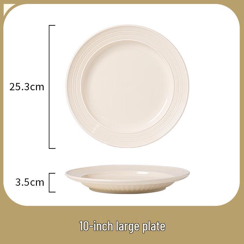 10-inch French Ceramic Dinner Plate