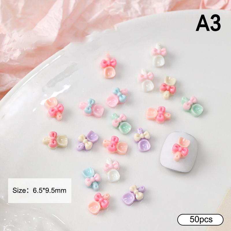 50 Pcs Cute Cartoon Tableware Nail Charms 3D Resin Shovel Fork Spoon Nail Art Accessories For Diy Crafts
