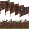 Kotarbau® Gartenzaun Palisade Rand Flechtzaun Eingeschlagter Zaun 60 X 40 Cm Set Von 5