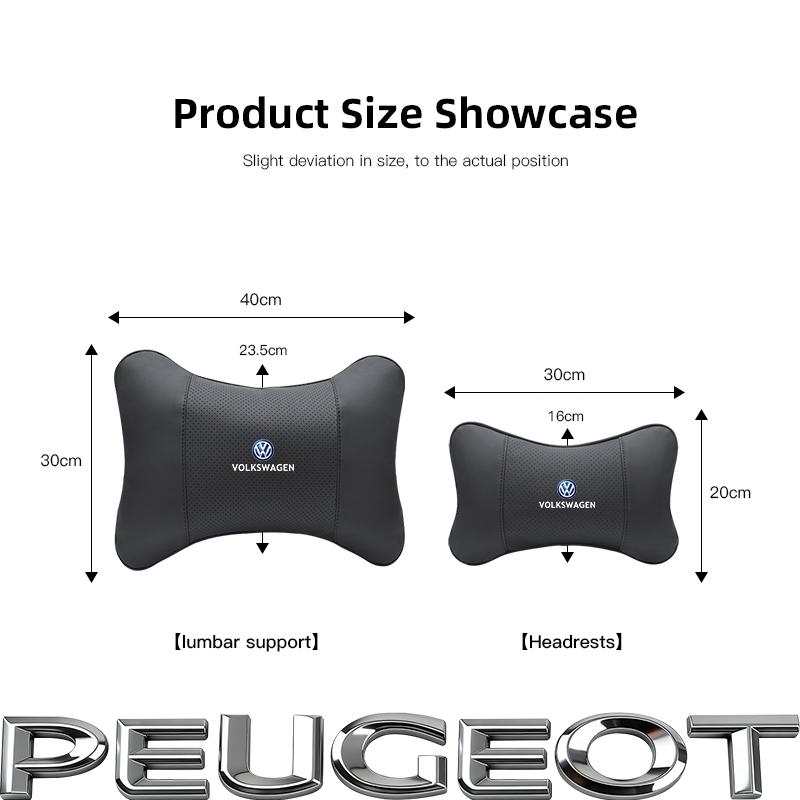 Car Tire Valve/ Car Headrest/Lumbar Support Auto Neck Pillow Waist Cushion For VW GTI Polo Golf MK7 Passat B6 Tiguan Jetta T-ROC