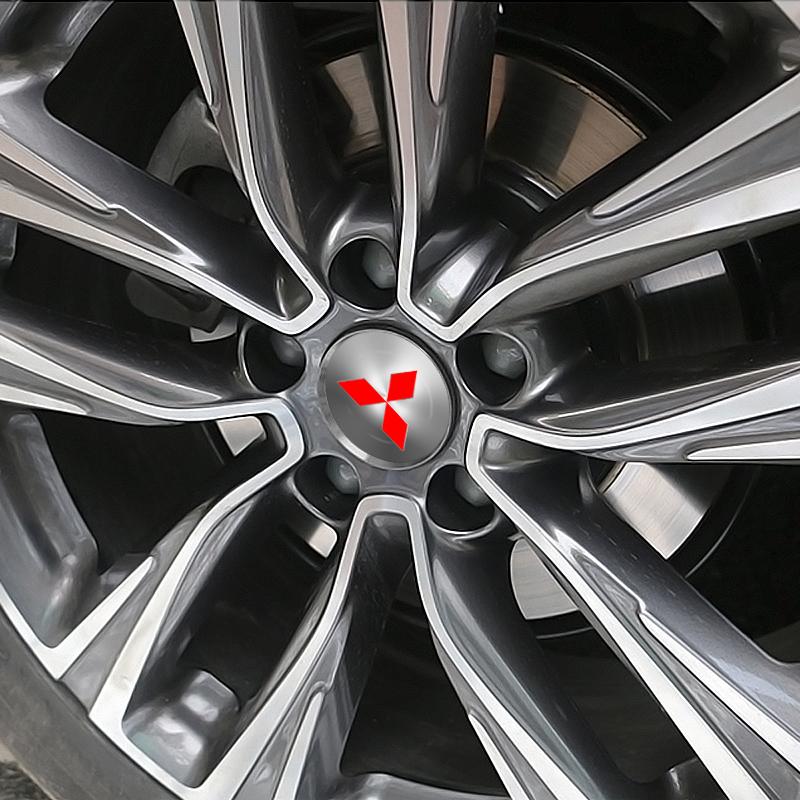 56mm Car Tyre Wheel Center Hub Cap Badge Sticker Car Accessories For Mitsubishi Pajero Outlander XL Montero Lancer Triton L200 Galant