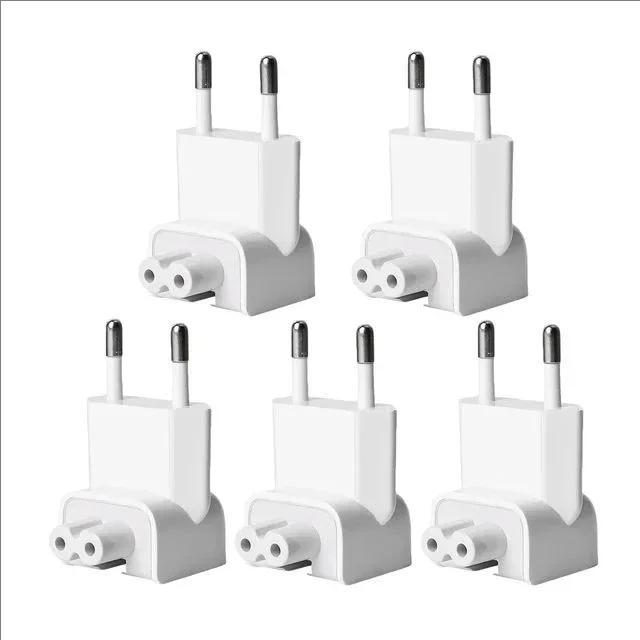 5/1PCS EU Plug Converter Travel Charger Adapter Wall Outlet Connector Duck Head for MacBook Mac Pro MagSafe iPad Tablet Charge