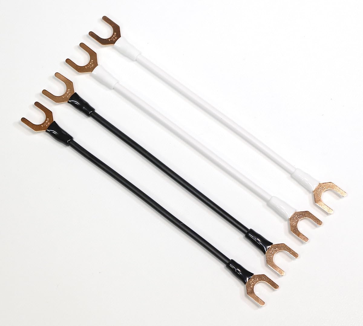 

OFC Oxygen-Free Copper Solid Jumper Cables with Pure Copper, Unplated Terminals, Oyaide Solderless, Nack-Audio Original, Set of 4 Jumper Wires