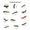 12Pcs Creative Caterpillars Resin Hair Clip For Punk Event Gothic Styles Hair Barrettes for Women Teens Halloween Event