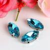 50Pcs/Pack Sew On Glass Crystal Stones Diamond Beads Ornament  DIY Garment Clothes Shoes