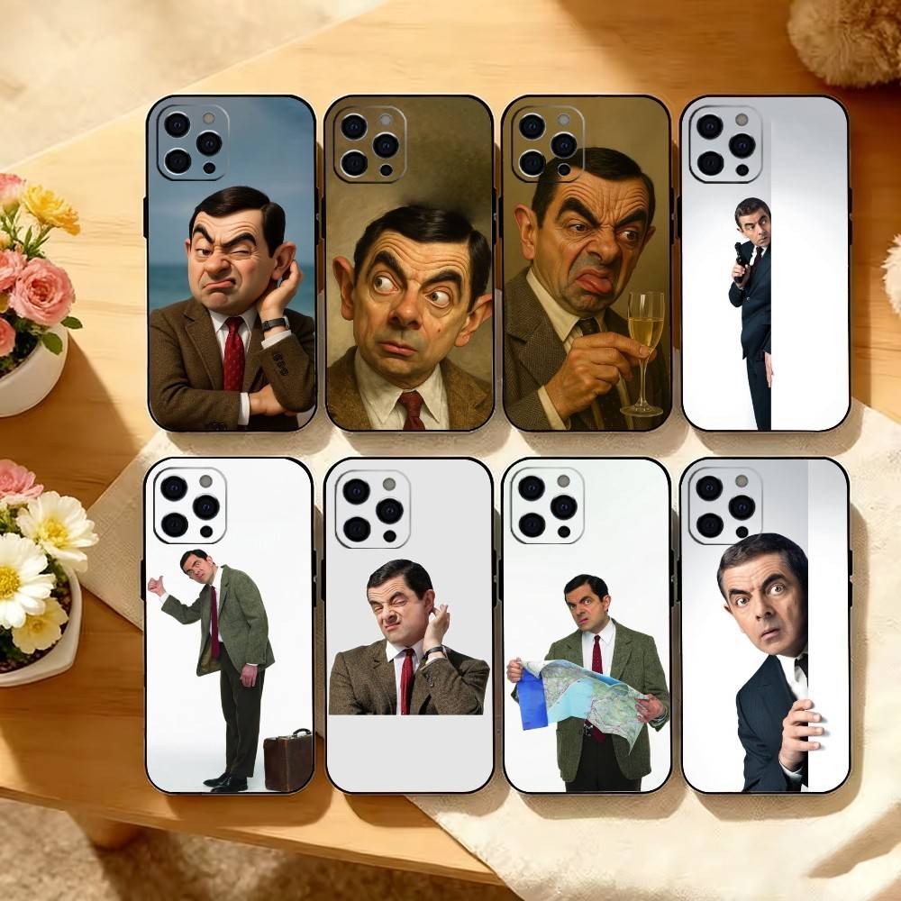 Mr_B-Bean Phone Case For iPhone 17,16,15,14,13,12,11 Plus,Pro Max,XS,Soft Silicone Black Cover