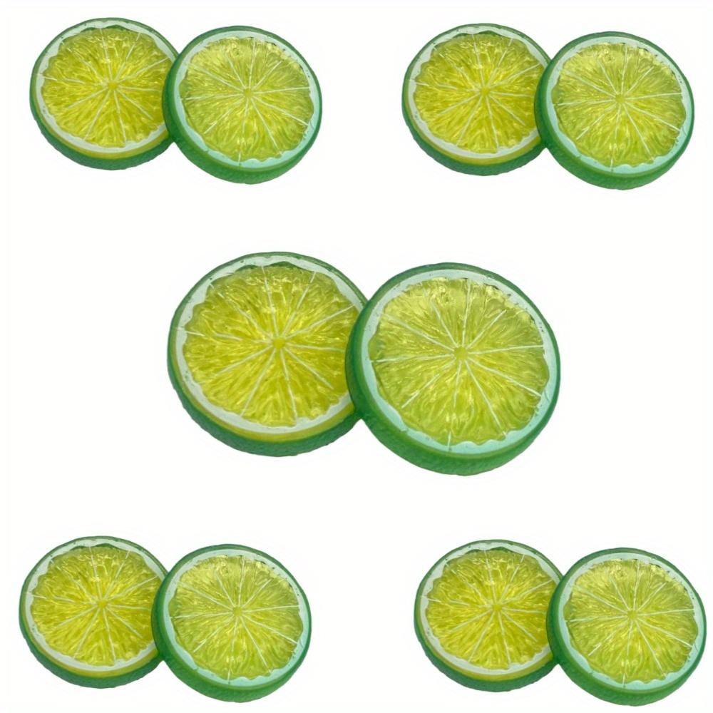 

10 шт. искусственный ломтик лимона пластиковый ломтик лимона поддельный ломтик лимона имитация фруктовое украшение украшение для дома реквизит для фотосъемки 10pcs зелёный