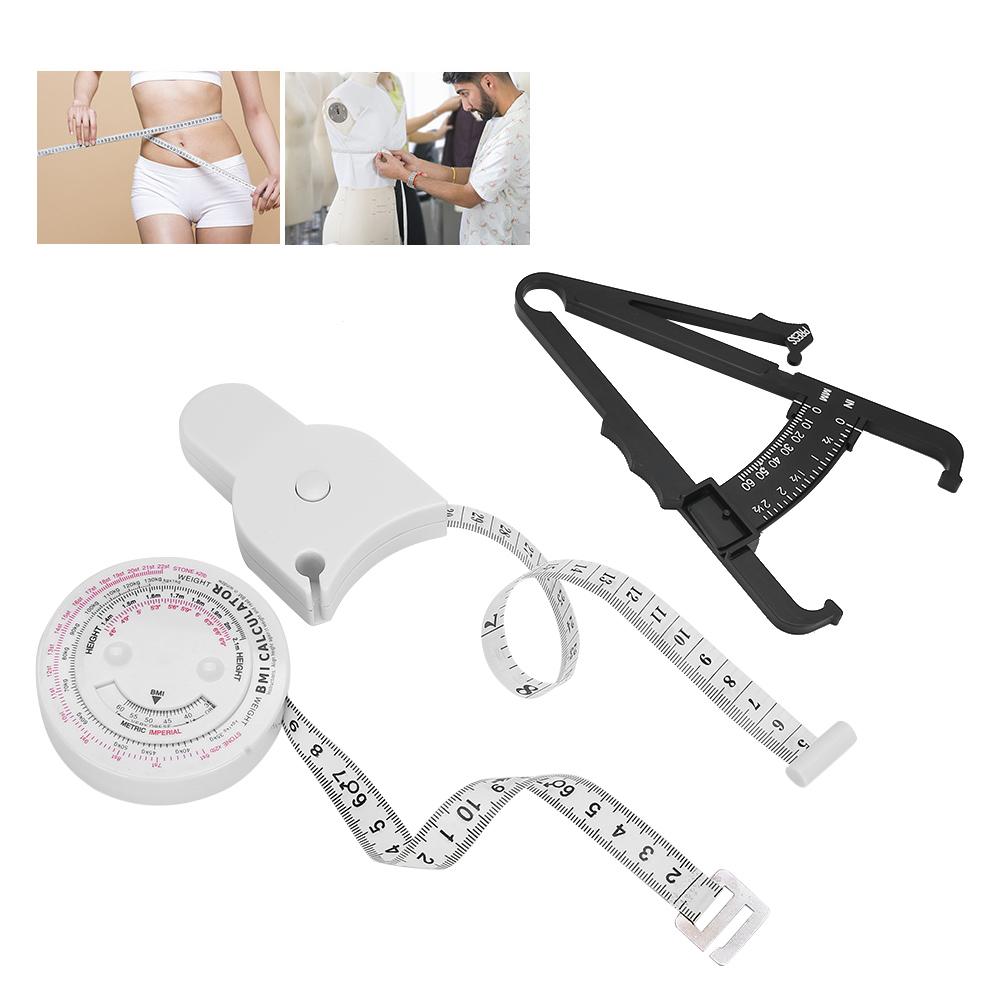 Body Fat Tester Retractable Waist Measuring Tape BMI Measuring Tool Weight Loss Caliper