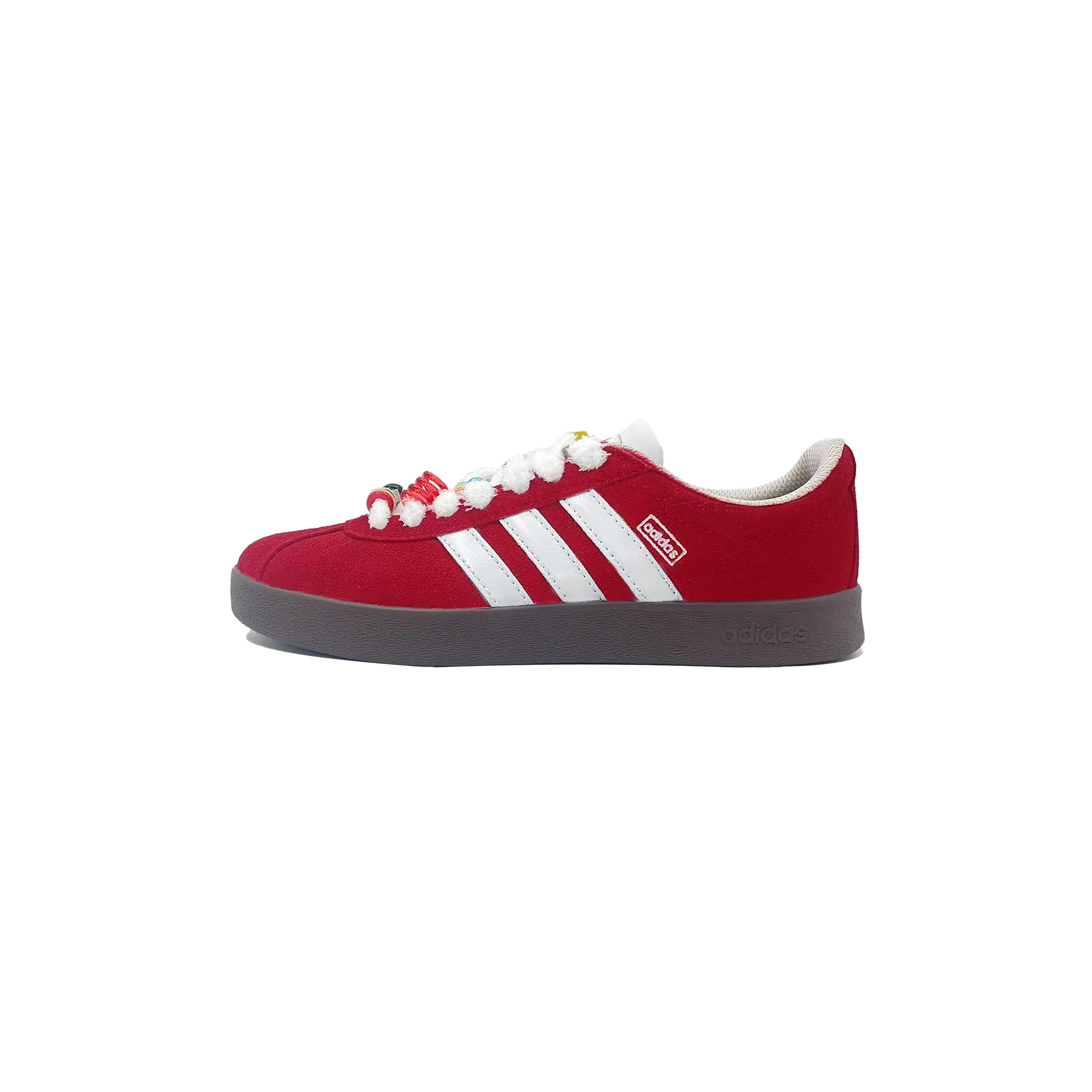 

Adidas Neo VL Court 2.0 Red Feather, Cute Sweet Style Suede, Leather Lightweight Low top Skateboard Shoes Unisex HQ1802(Team1230-) 35⅔