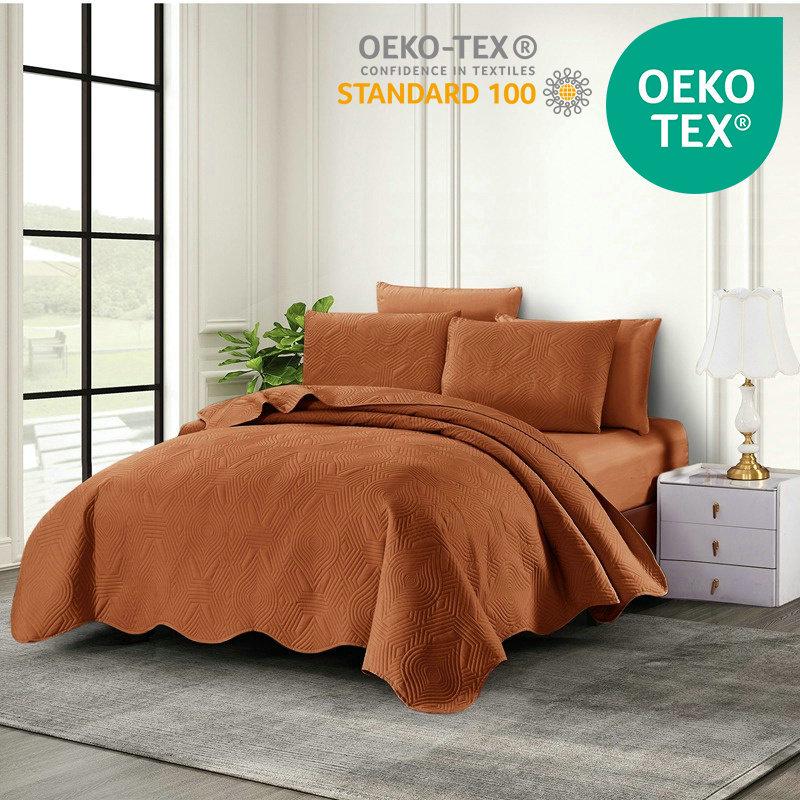 

Ultrasonic Quilted Bedspread Set: Solid Color Air Conditioning Quilt, Batting, and Cover. Twin: 168x229cm, 50x75cm (2 pcs)