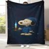 Süßer Snoopy Hunde Cartoon Flanelldecke, Ultra Weiche Warme Plüschdecke für Zuhause Schlafzimmer Bett Sofa Abdeckung Camping Picknick Geschenk