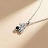 Picking Stars Bear Projection Necklace: 'I Love You' in 100 Languages – Elegant, Versatile, High-End Clavicle Chain for Women