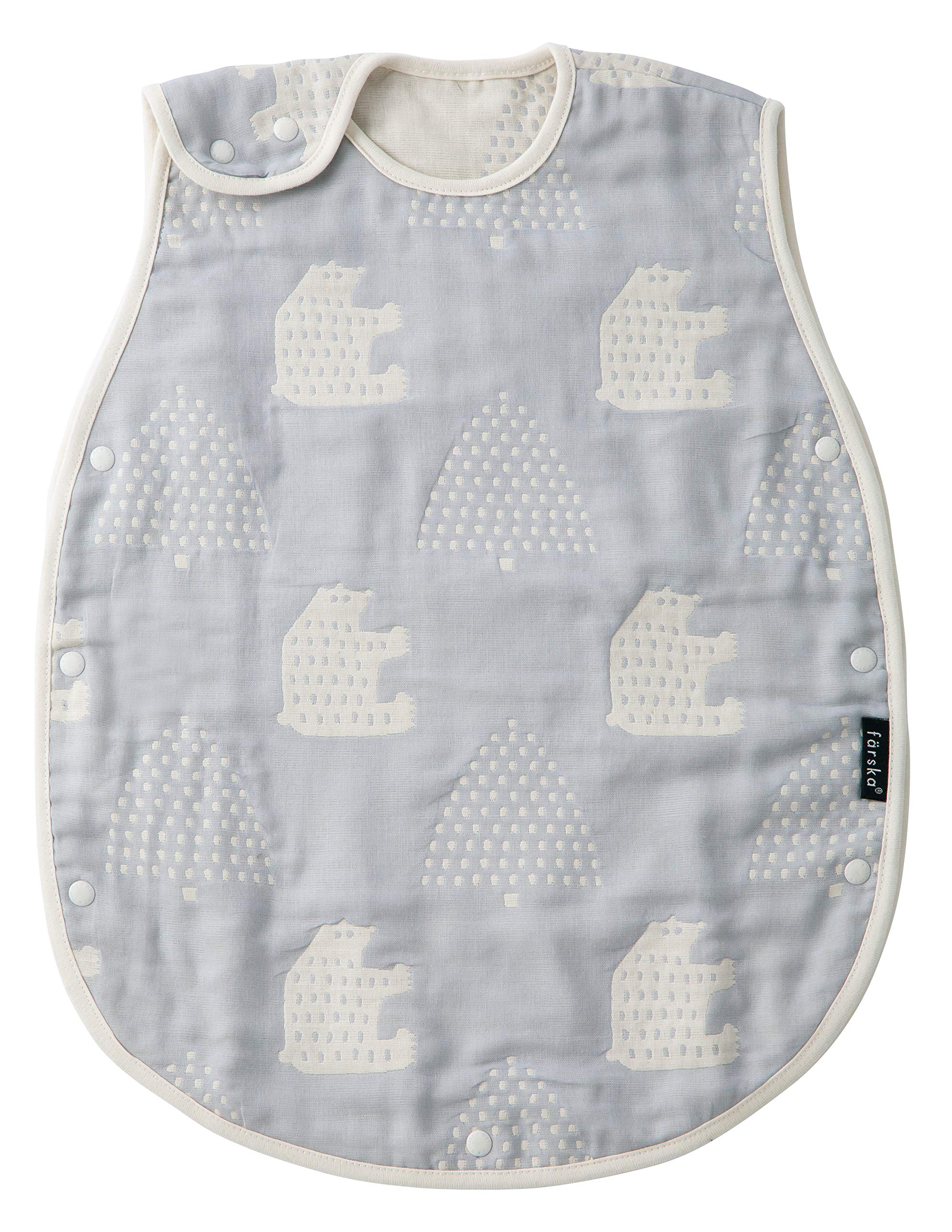 

farska Gauze Baby Sleeper Sky 6-Layer (Morinokuma Gray)