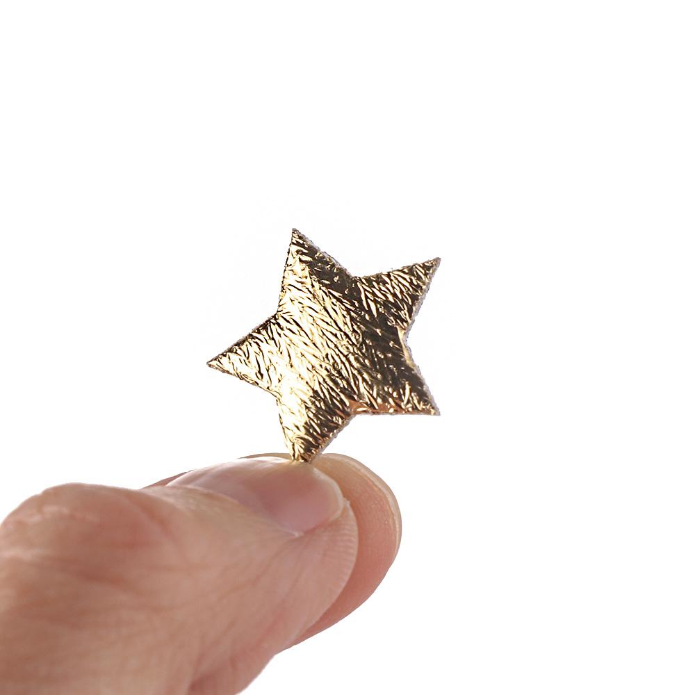 100Pcs Gold/Silver Stars for Christmas Party Decor Foam Fabric Stars DIY Scrapbook Cards Ornaments Embellishments Accessory