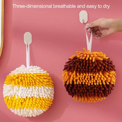 Hand Towel with Hanging Lanyard Highly Water Absorbent Quick-drying Superfine Fiber