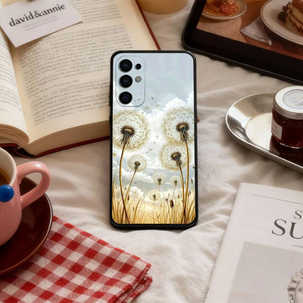 COOL D-Dandelion A-Art Phone Case For Samsung S 25,24,23,22,30,21,10,9,Ultra,Plus,Lite,FE,4,5 G Soft Black Case