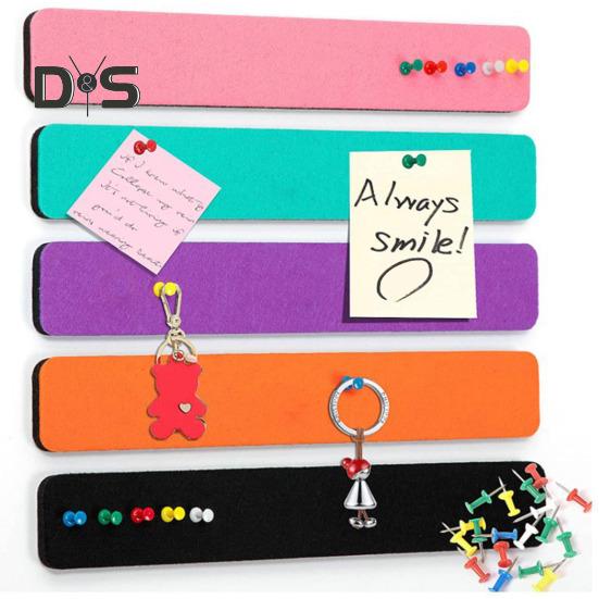 8 stk Filt Meldingstripe Selvklebende DIY Oppslagstavle Nål 35 Tegnestifter Skole Hjem Veggdekor Klistremerker