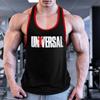 O-Neck Sleeveless Men Vest Breathable Summer Letter Print Fitness Vest Top Sportwear