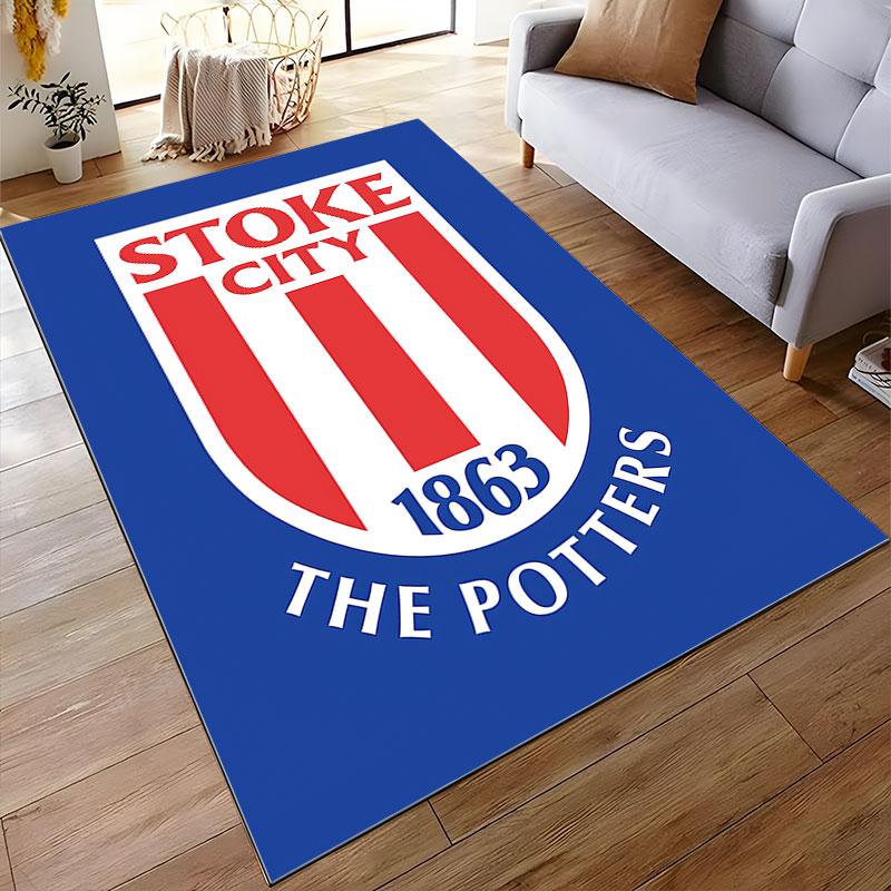Stoke City Football Logo Carpet Suitable As a Non-slip Mat for the Living Room or Bedroom Sofa