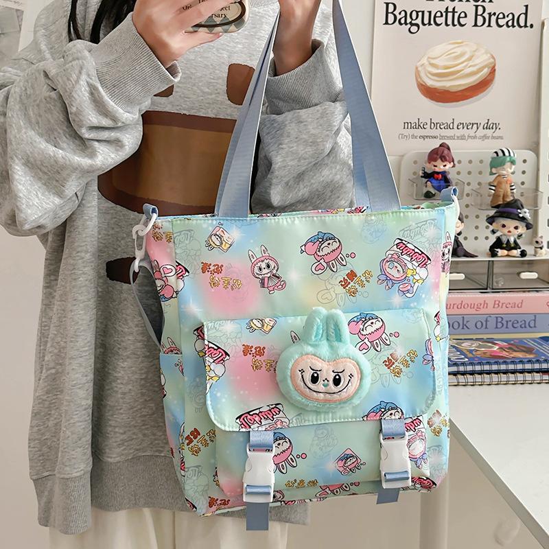 New cartoon Labubu shoulder bag cute beautiful girl handbag high value pendant bag CLE