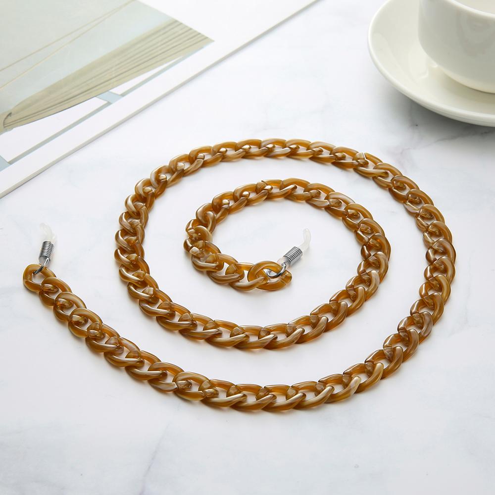 Trendige Acryl-Sonnenbrillen-Ketten für Damen Halter-Schnur Lesebrillen-Kette Lanyard Brillen-Hänge-Halskette Großhandel