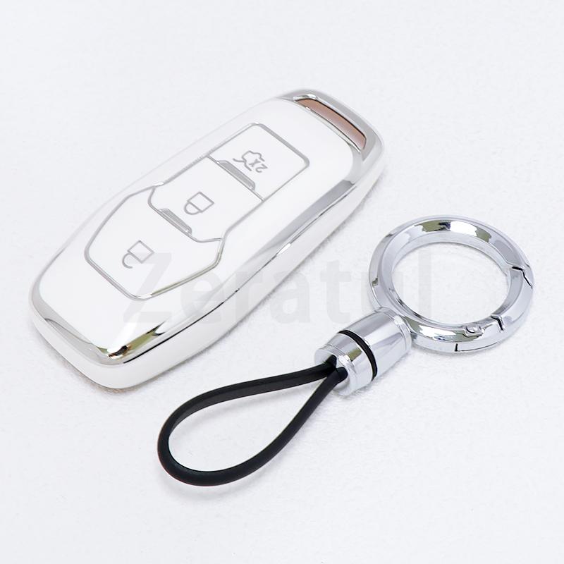 Auto Keyless Fob Shell For Ford S-Max Explorer Ranger F-150 Mondeo Galaxy 3 Button Tpu Car Remote Key Cover Case Protector