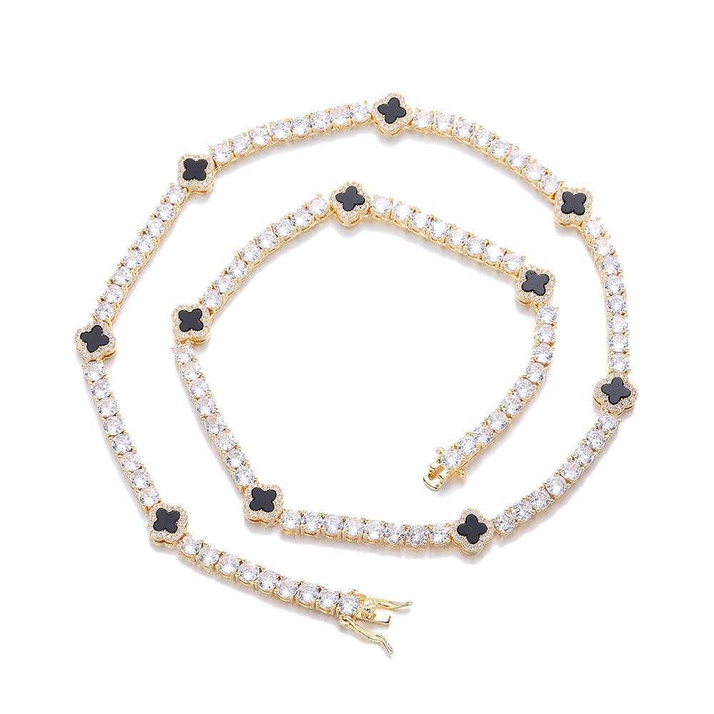 Women's Tennis Bracelet cz Necklace Elegant Clavicle Chain Winter New Jewelry Luxury Fashion Sweater Chain Wedding Party Gift