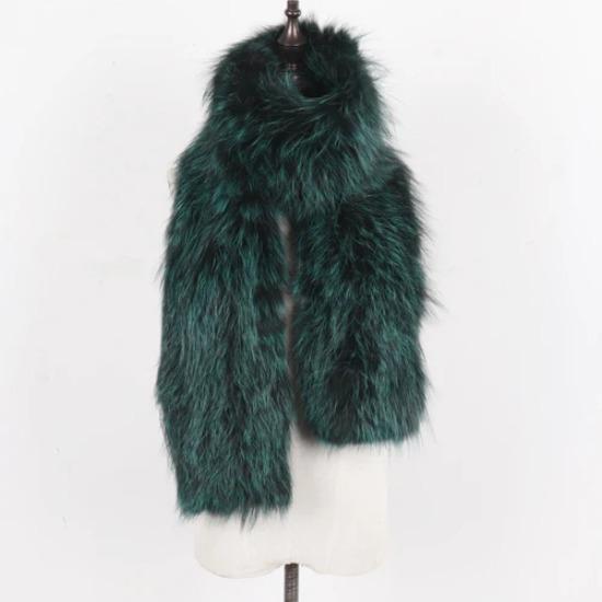 Hot Sell Ladies Long Style Genuien Fox Fur Scarf Women Knitted Fluffy Real Fox Fur Scarves Winter Keep Warm Fur Real Wraps