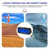 Multi-Color Digital Car Clock Thermometer - LCD Temperature Humidity Gauge with Suction Mount S78