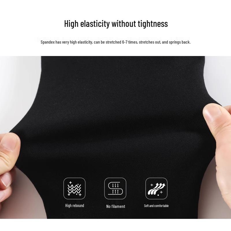Women's 2025 High-Waisted Black Leggings - Elastic, Tight, Pencil Style for Spring