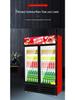 Supermarket Beverage Display Freezer - Upright Single/Double Door Refrigerator for Drinks and Beer Preservation
