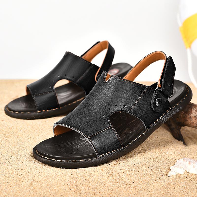 Hot selling Mens Beach Sandals Open Toe Non-slip Men Slippers Classic Fashionable and versatile outdoor travel walking sandals