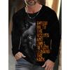 T-shirt a maniche lunghe da uomo vintage Camicie con stampa 3d Moda Animale Lupo Grafica Abbigliamento Maglie a manica Uomo Top streetwear oversize