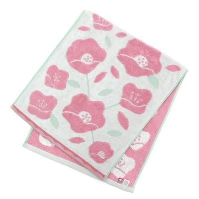 Imabari Towel Iori Face Towel NEW 'tsubaki' - Fluffy, Soft, and Highly Absorbent (Pink)