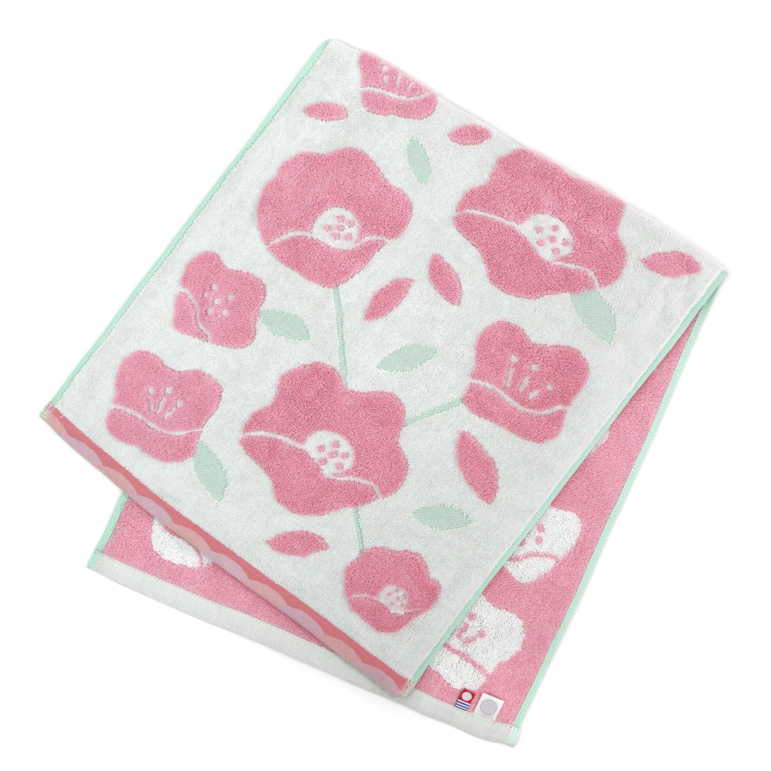 Imabari Towel Iori Face Towel NEW  tsubaki  - Fluffy, soft, and highly absorbent (Pink)