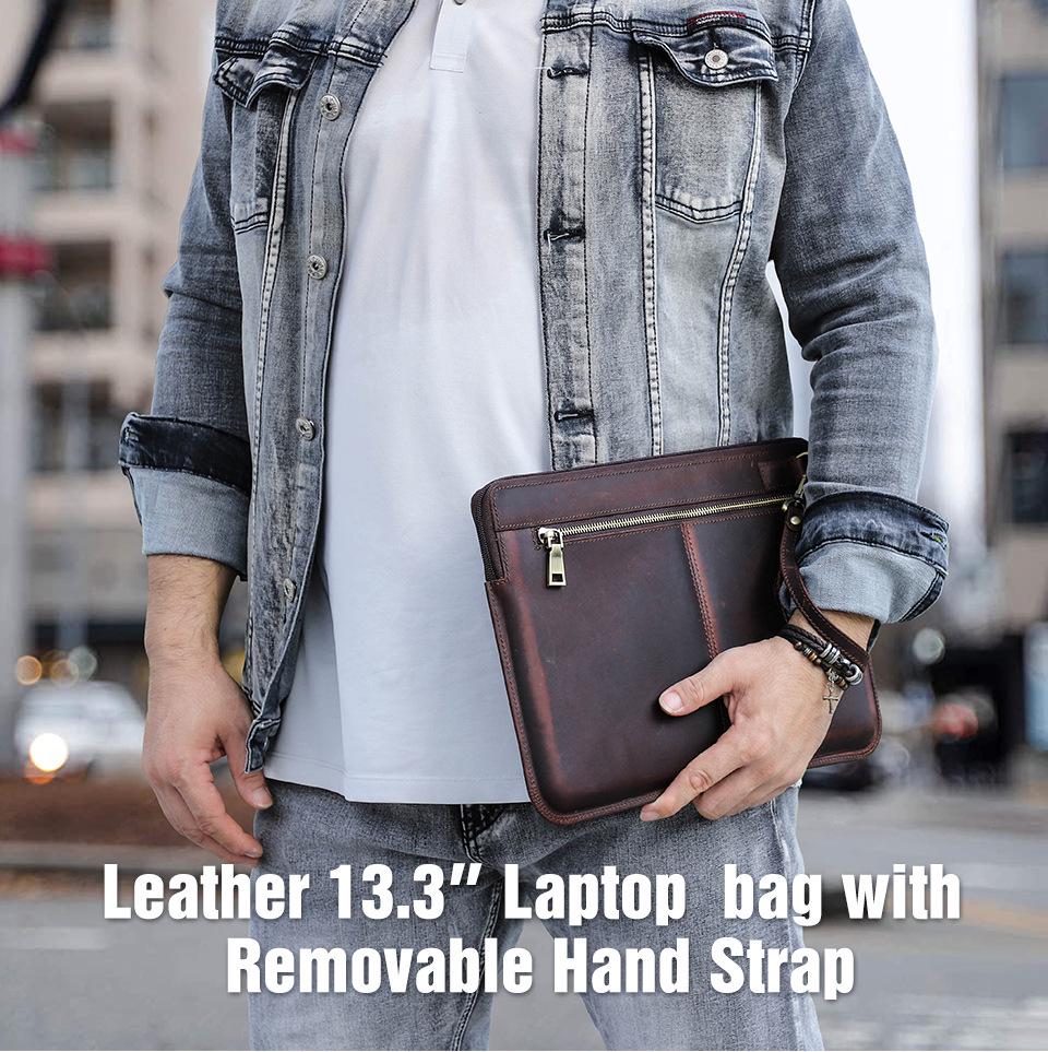 Genuine Leather Protective Case for MacBook Air 13.3 - Apple Laptop Handbag