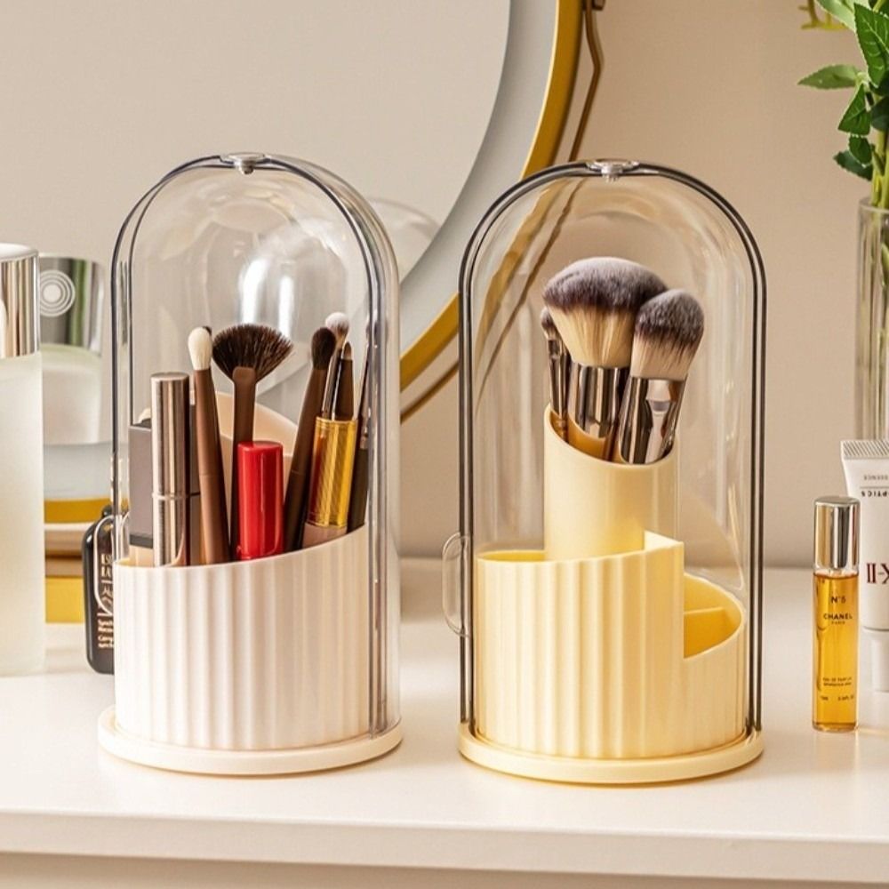 Large Capacity Makeup Brush Holder Dustproof Lipstick Eye Shadow Storage Box  Office