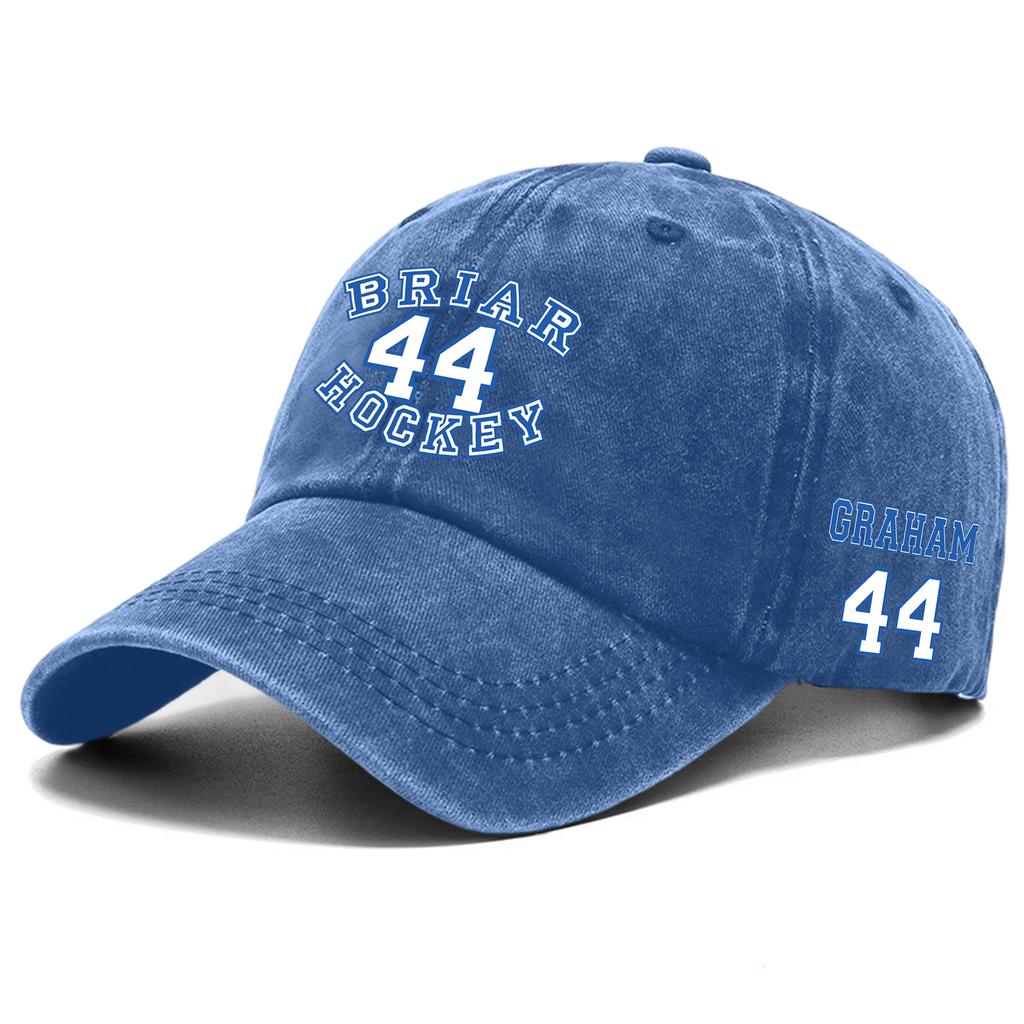 Vintage Washed Cotton Baseball Cap Soft Top Adjustable Fit Embroidered Number and Letter Design Classic Style Hat for Everyday Wear